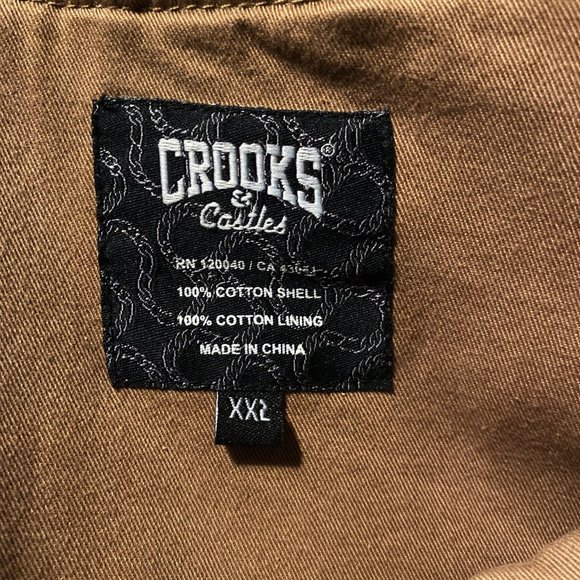 Crooks & Castles Brown Bomber/Letterman Jacket - Picture 4 of 4